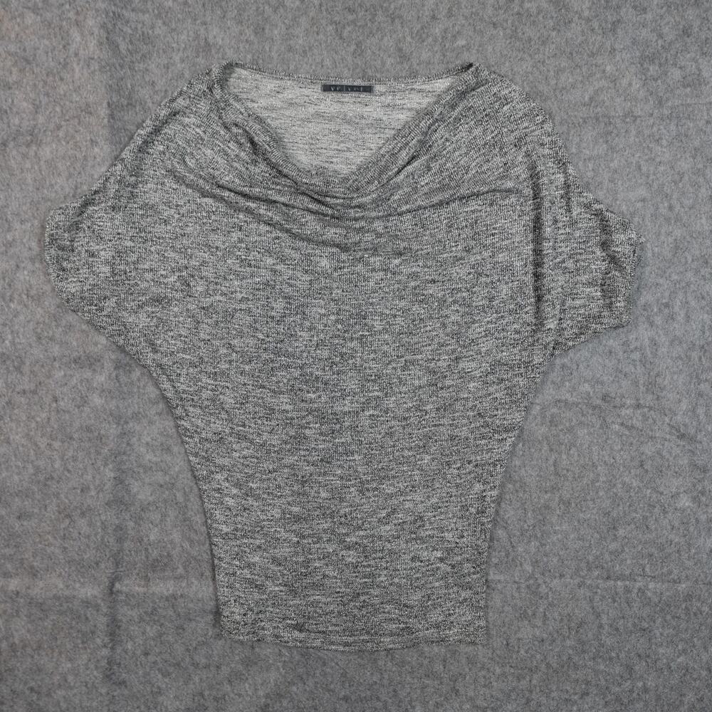 Velvet Graham Spencer Top Womens P Small Cowl Neck Short Dolman Sleeve Gray